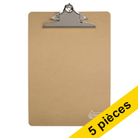 Offre : 5x 123encre porte-bloc à pince en bois A4 vertical