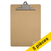 Offre : 5x 123encre porte-bloc à pince en bois A4 vertical 302209 - 1