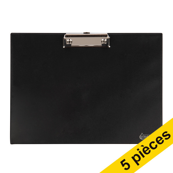 Offre : 5x 123encre porte-bloc A4 horizontal - noir 390649 - 1