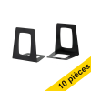 Offre : 5x 123encre serre-livres en plastique 13,8 x 17,8 x 15,6 cm (2 pièces) - noir