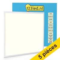 Offre : 5x 123led panneau 60x60 cm | 4000K | 4000 lumens (40W) - blanc brillant