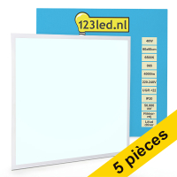 Offre : 5x 123led panneau LED 60x60 cm | 6500K | 4000 lumens (40W) - blanc froid