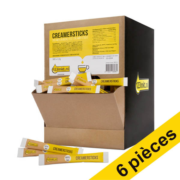 Offre : 6x 123encre sticks de crème de café (500 pièces) 200253 - 1