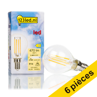 Offre : 6x 123led E14 ampoule LED à filament sphérique dimmable 3.4W (40W)