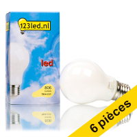 Offre : 6x 123led E27 ampoule LED poire mat dimmable 7W (60W)