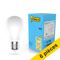 Offre : 6x 123led E27 ampoule LED poire mate dimmable 7W (60W)