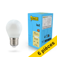 123inkt Offre : 6x 123led E27 ampoule LED sphérique mate dimmable 4,5W (40W)  LDR02085