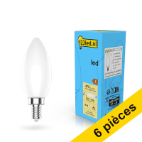 Offre : 6x 123led ampoule LED E14 bougie mate dimmable 4,5W (40W)