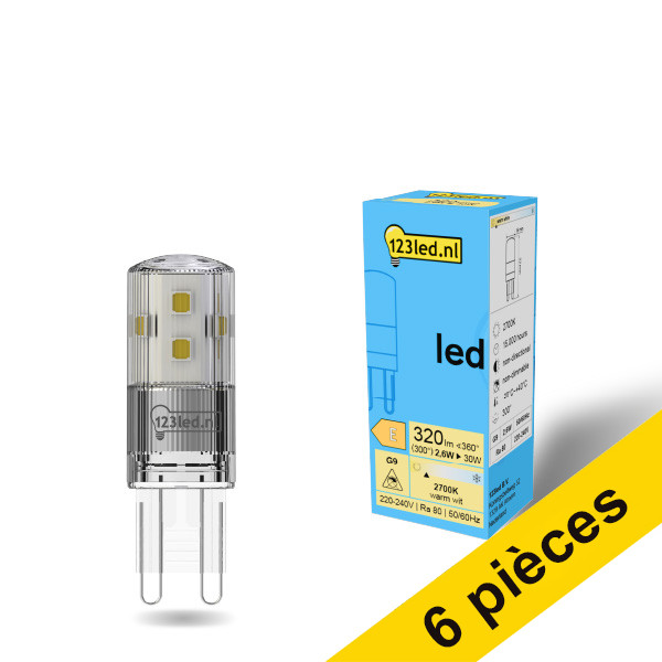Offre : 6x 123led capsule LED G9 2,6W (30W) - clair LDR01951 - 1