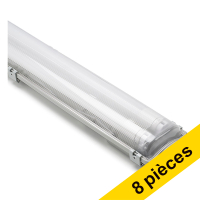 Offre : 8x 123led IP65 luminaire fluorescent 150 cm | 4000K | 5280 lumens (22W) avec tube fluorescent