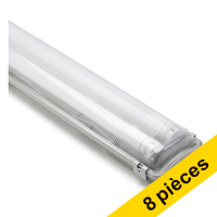 Offre : 8x 123led IP65 luminaire fluorescent 60 cm | 4000K | 2160 lumens (9W) avec tube fluorescent