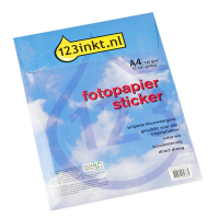 Offre 123encre papier photo autocollant brillant A4 blanc : 5 paquets + 1 GRATUIT (total 60 autocollants)
