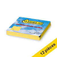 Promo : 10 + 2 gratuits : 123encre notes autocollantes jaunes 76 x 76 mm