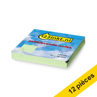 123inkt Offre spéciale : 12x 123encre notes autocollantes 76 x 76 mm - vert  300249