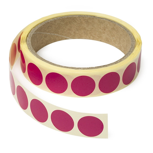123inkt markeringspunten Ø 18 mm roze (1.000 etiketten op rol) 300806 - 1