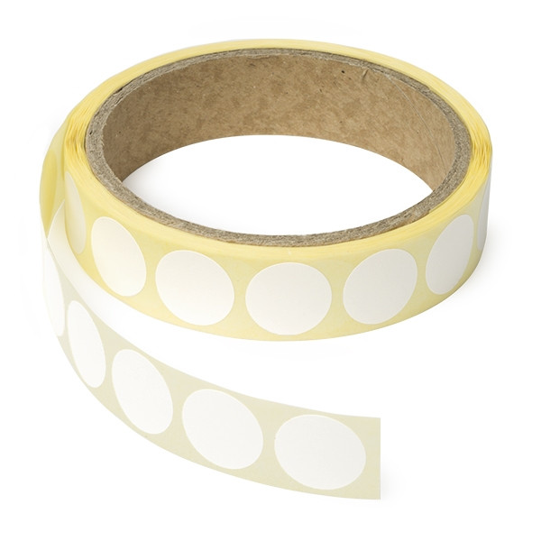 123inkt markeringspunten Ø 18 mm wit (1.000 etiketten op rol) 300795 - 1