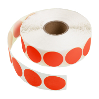 123inkt markeringspunten Ø 35 mm rood (2.000 etiketten op rol) 302333