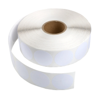 123inkt markeringspunten Ø 35 mm wit (2.000 etiketten op rol) 302337