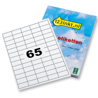 123inkt universele etiketten A4 38 x 21,2 mm wit (65.000 etiketten) FSC® Mix Credit
