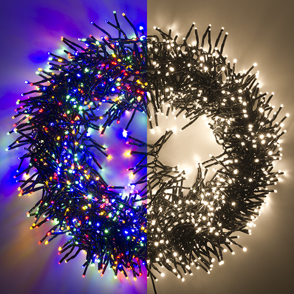 123led éclairage cluster 14 mètres 1152 ampoules - multicolore & blanc chaud LDR07190 - 1