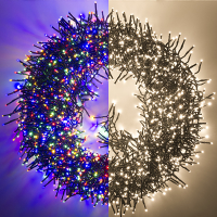 123led éclairage cluster 24,8 mètres 3000 ampoules - multicolore & blanc chaud LDR07306