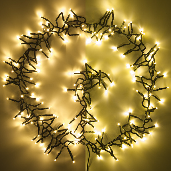 123led éclairage cluster 4,5 mètres 192 ampoules - blanc extra chaud & blanc chaud LDR07126 - 1