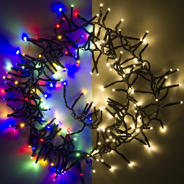 123led éclairage cluster 4,5 mètres 192 ampoules - multicolore & blanc chaud LDR07185 - 1