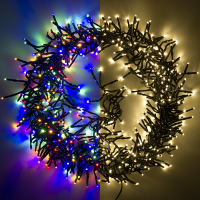 123led éclairage cluster 7 mètres 576 ampoules - multicolore & blanc chaud LDR07187