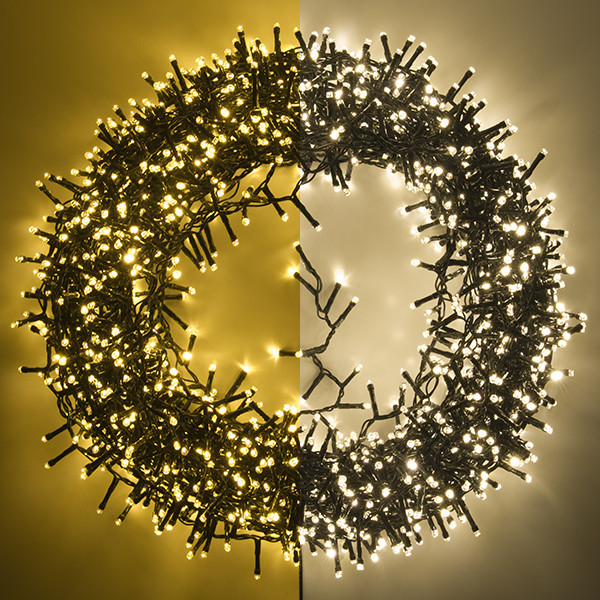 123led éclairage cluster micro-ampoules 39 mètres 1800 ampoules - blanc extra chaud & blanc chaud LDR07299 - 1