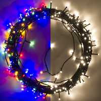 123led éclairage de Noël 21 mètres 240 ampoules - multicolore & blanc chaud LDR07181