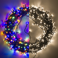 123led élairage de Noël 39 mètres 480 ampoules - multicolore & blanc chaud LDR07183
