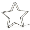123led étoile de Noël 3D à piles 26 cm blanc extra chaud et blanc chaud 200 lumières - noir LDR07285 - 2