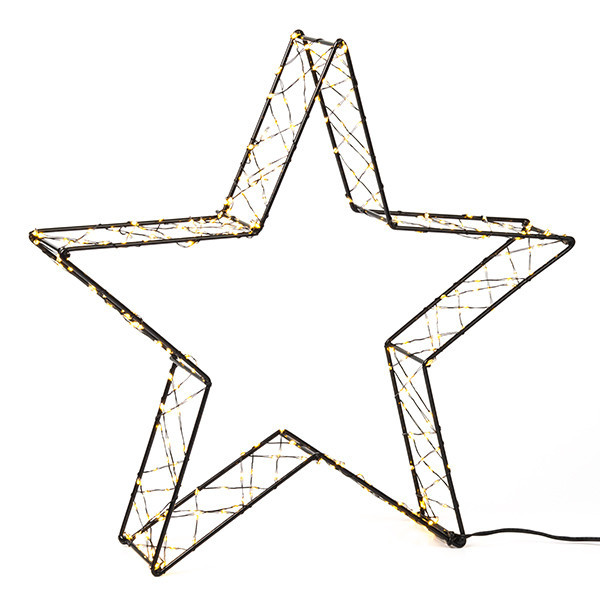 123led étoile de Noël 3D 36 cm extra blanc chaud & blanc chaud 300 lumières - noir LDR07266 - 2