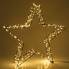 123led étoile de Noël 3D 36 cm extra blanc chaud & blanc chaud 300 lumières - noir LDR07266 - 3