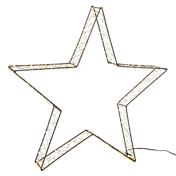 123led étoile de Noël 3D 56 cm extra blanc chaud & blanc chaud 540 lumières - noir LDR07267 - 2