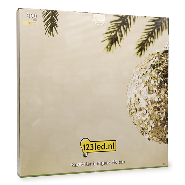 123led étoile de Noël suspendue 56 cm blanc extra chaud & blanc chaud 300 lumières - noir LDR07275 - 5