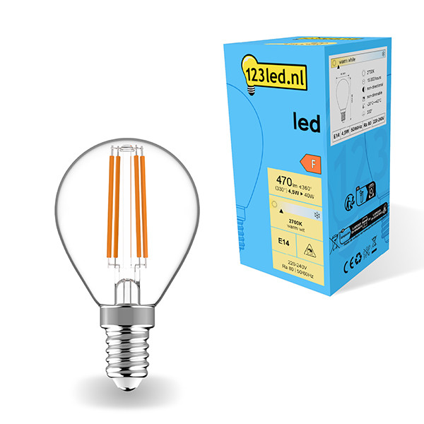 123led E14 ampoule LED à filament sphérique 4,5W (40W) LDR01886 - 1