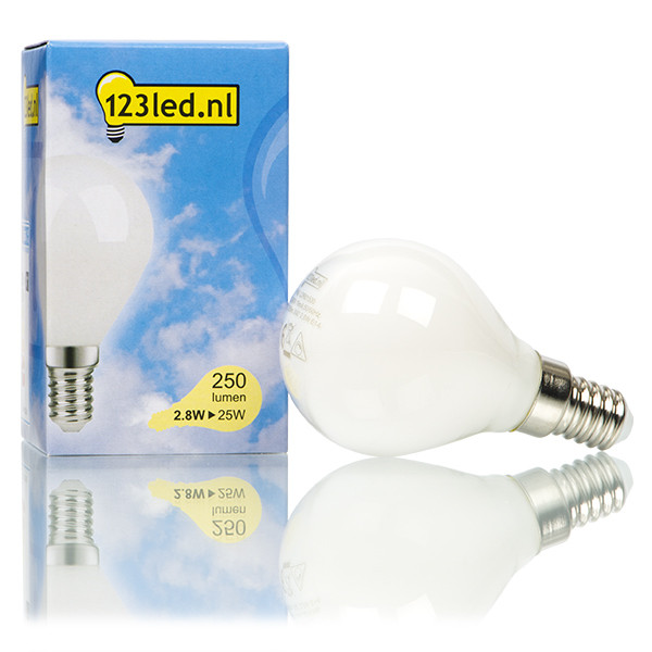 123led E14 ampoule LED sphérique mate dimmable 2,8W (25W) LDR01620 - 1