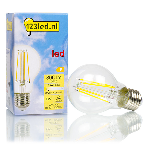 123led E27 ampoule LED à filament poire dimmable 7.3W (60W) LDR01602 - 1