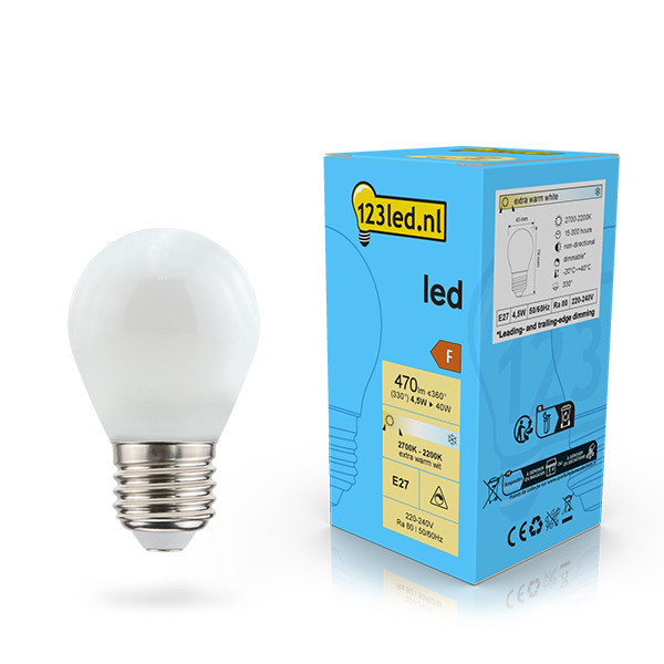 123led E27 ampoule LED sphérique mate dimmable 4,5W (40W) LDR02084 - 1