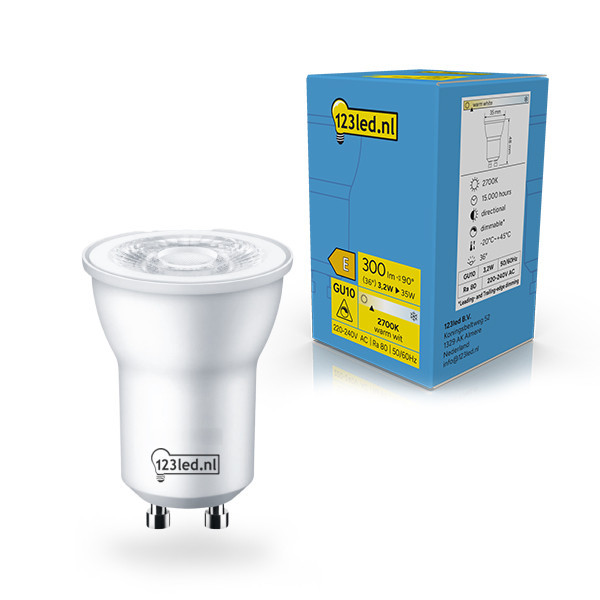 123led GU10 spot LED | MR11 | 2700K | dimmable | 3,2W (35W) LDR02370 - 1