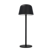 Lampe de table rechargeable 30 cm | Atlanta | 2700-3000-4000K | Dimmable | IP54 | Noir | 2,5W LDR08852