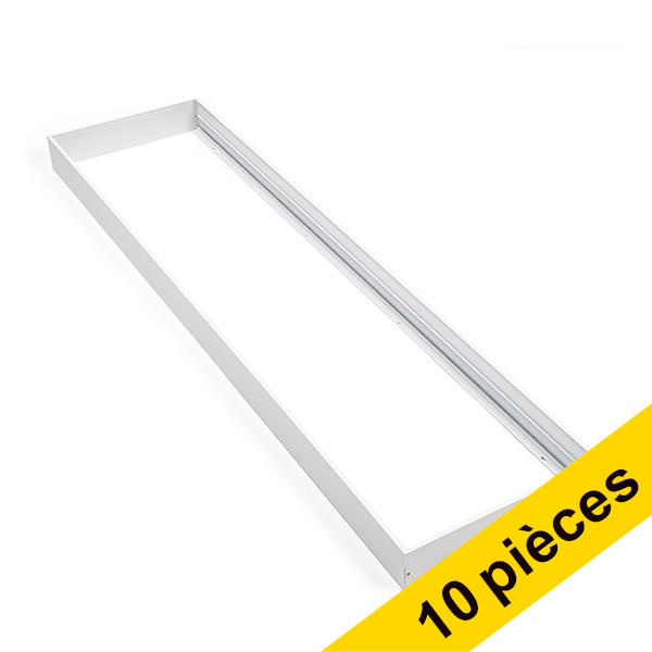 Offre : 10x 123led cadre de montage pour panneau LED 30x120 cm - blanc LDR08690 - 1