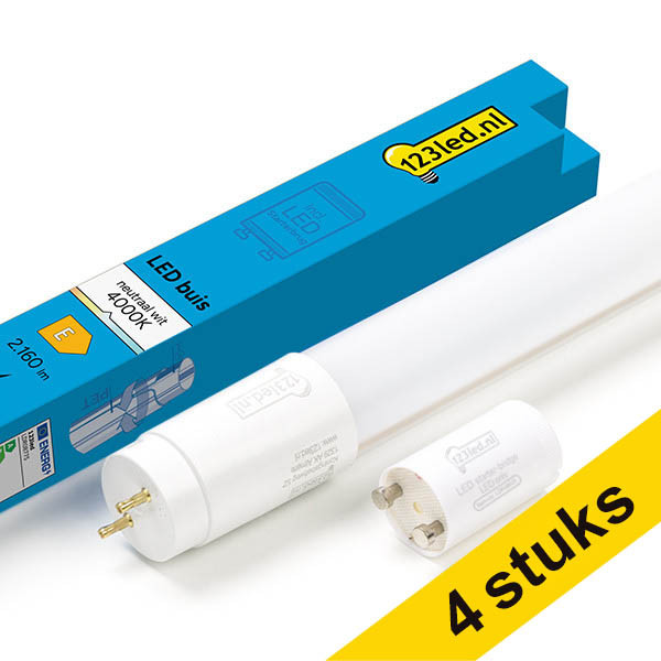 Offre : 4x 123led tube fluorescent LED 120 cm 4000K (840) 2160 lumens T8 (G13) 18W (36W) LDR08776 - 1