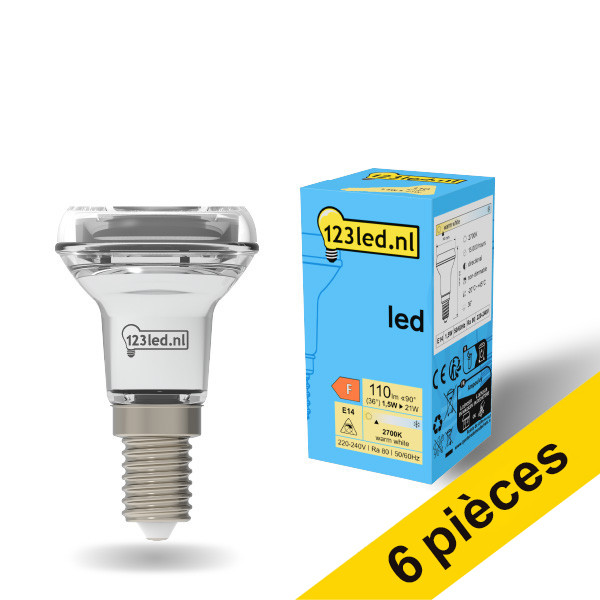 Offre : 6x 123led E14 ampoule LED réflecteur R39 1,5W (21W) LDR01917 - 1