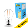 Offre : 6x 123led E27 ampoule LED à filament sphérique 2,5W (25W) LDR01823 - 1
