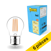 Offre : 6x 123led E27 ampoule LED à filament sphérique 4,5W (40W)