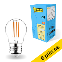 Offre : 6x 123led E27 ampoule LED à filament sphérique dimmable 4,5W (40W)