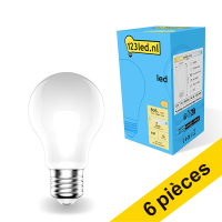 Offre : 6x 123led E27 ampoule LED poire mate dimmable 7W (60W) LDR01785