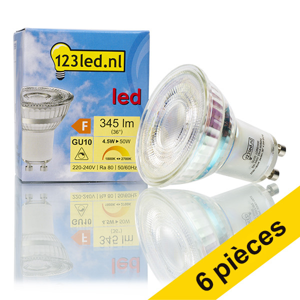 Offre : 6x 123led GU10 Sfeerdim spot LED dimmable 4.5W (50W) LDR01651 - 1